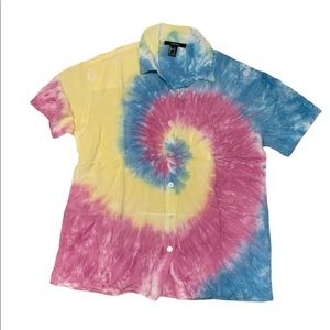 FOREVER XXI Tie dye button up